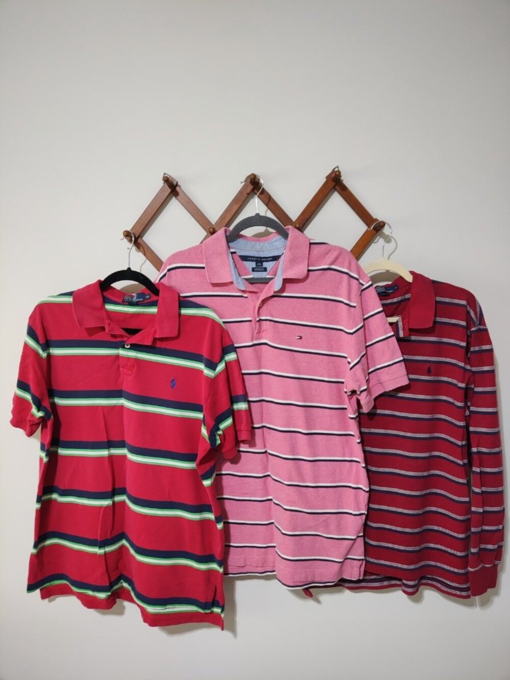 Lot 3 XL Ralph Lauren Polo & Tommy Hilfiger Mens Polo Shirts Short/Long Sleeve